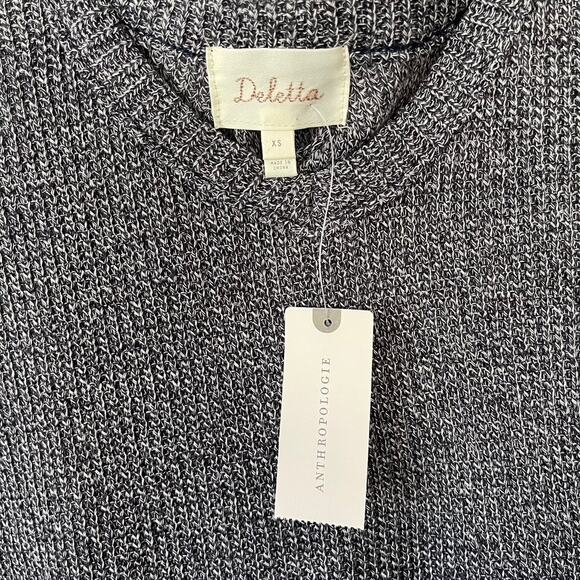 Anthropologie Deletta Millipa Oversize High Low Cold Shoulder Pullover Blouse XS - Picture 3 of 12